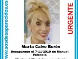 Archivo - Arxiu - Cartell de desapareguda de Marta Calvo