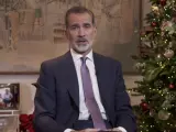Felipe VI, durante su mensaje de Navidad de este 2021