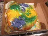 La 'King Cake' de Luisiana, con los colores del Mardi Gras.