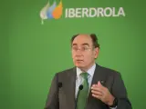 El Presidente de Iberdrola, Ignacio Galán, durante la inauguración de la planta fotovoltaica del Andévalo de Huelva. MJ LOPEZ/ EUROPA PRESS (Foto de ARCHIVO) 30/9/2020