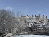 El pueblo de Molina de Arag&oacute;n nevado.