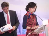 José Antonio Álvarez y la presidenta del Banco Santander, Ana Botín