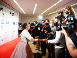 Candela Peña ha demostrado una enorme desenvoltura frente a las cámaras durante la ceremonia de los premios MiM, celebrados en Madrid.