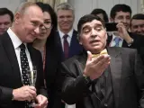 Vladimir Putin y Diego Maradona