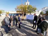 El alcalde, Antonio Muñoz, en el inicio de las obras en la Plaza de la Candelaria.