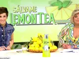 Adela González y Terelu Campos presentan 'Sálvame lemon tea'.