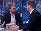 Pablo Motos y Michael Bublé, en 'El hormiguero'.