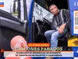 Los camioneros se han enfrentado delante de las cámaras.