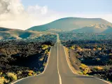 Carretera del Parque Nacional de Timanfaya, en Lanzarote.