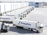 Flota de camiones de Primafrio en Murcia