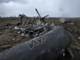 Guerra Ucrania helicóptero ruso destrozado