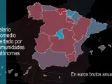 Salario medio en las comunidades autónomas de España