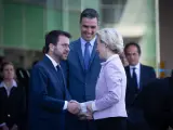 Aragon&egrave;s S&aacute;nchez y Von Der Leyen