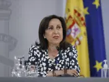 La ministra de Defensa, Margarita Robles, en rueda de prensa tras el Consejo de Ministros