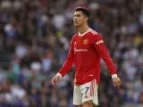 Cristiano Ronaldo jugando con el Manchester en la England Premier League.