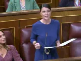 La diputada de Vox Macarena Olona en la sesión de control al Gobierno.