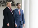 El presidente de Estados Unidos, Donald Trump, y el dirigente opositor venezolano, Juan Guaidó.