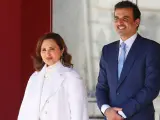 Su majestad el jeque Tamim Bin Hamad Al Thani, de Qatar, y Sheikha Jawaher Bint Hamad Bin Suhaim Al Thani durante su visita oficial a España.