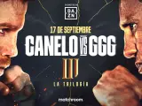 Cartel oficial de la pelea entre Canelo Álvarez y Golovkin.