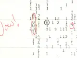 Imagen de la captación de la señal de radio 'Wow!', que podría tener un origen extraterrestre.