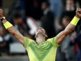 Rafa Nadal, tras vencer a Djokovic en cuartos de final de Roland Garros.