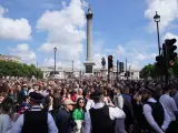 Jubileo real en Trafalgar Square, Londres (Reino Unido).