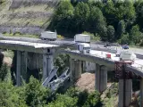 Tramo del viaducto de O Castro que se ha derrumbado.