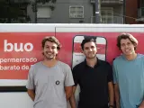 Borja Sol&eacute;, Rub&eacute;n Vilar, y Carlos Costa, cofundadores de Buo