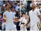 Novak Djokovic y Nick Kyrgios.