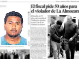 El violador de La Almozara, junto a la noticia sobre sus andanzas