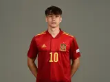 Iker Bravo, con la camiseta de la selección española