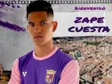 Zape Cuesta posa con la camiseta del Palencia