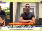 El dueño del Asador Guadalmina y un camarero charlan en 'Espejo público'.