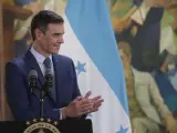 Pedro Sánchez, en Tegucigalpa.