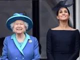 La reina y Meghan Markle, en los actos del jubileo en julio pasado.