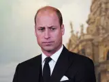 El príncipe Guillermo, durante la ceremonia de proclamación del rey Carlos III.