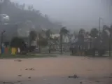 Lluvias y fuertes vientos en Samaná (República Dominicana), durante el paso del huracán Fiona.