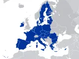 Mapa de los 27 estados de la Uni&oacute;n Europea.