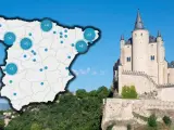 El mapa de castillos y palacios mejor conservados de Espa&ntilde;a.