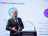 El presidente de Naturgy, Francisco Reynés, durante un encuentro empresarial CEOE-CEPYME