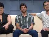 Los cómicos de 'Saturday Night Live' imitando a los TryGuys.