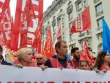 Concentración trabajadores Renfe frente al Congreso