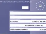 Tarjeta sanitaria europea.