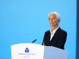 Governing Council Press Conference at the ECB in Frankfurt - 27.10.2022 ECB president Christine Lagarde addresses the audience during the ECB Governing Council Press Conference on 27 October 2022, Frankfurt, Germany.