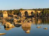 Puente de Ajuda, frontera entre Espa&ntilde;a y Portugal