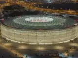 Vista aérea del estadio Al Thumama, en Doha.