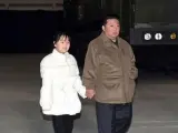 Kim Jong-un y su hija, Ju-ae.