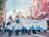 Manifestación de médicos y pediatras de Atención Primaria de la Sanidad Pública en Madrid.