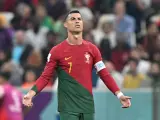 Cristiano Ronaldo durante una acción del partido entre Portugal y Suiza.