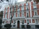 El Palacio del duque de Elduayen en el número 25 del Paseo de Recoletos de Madrid.